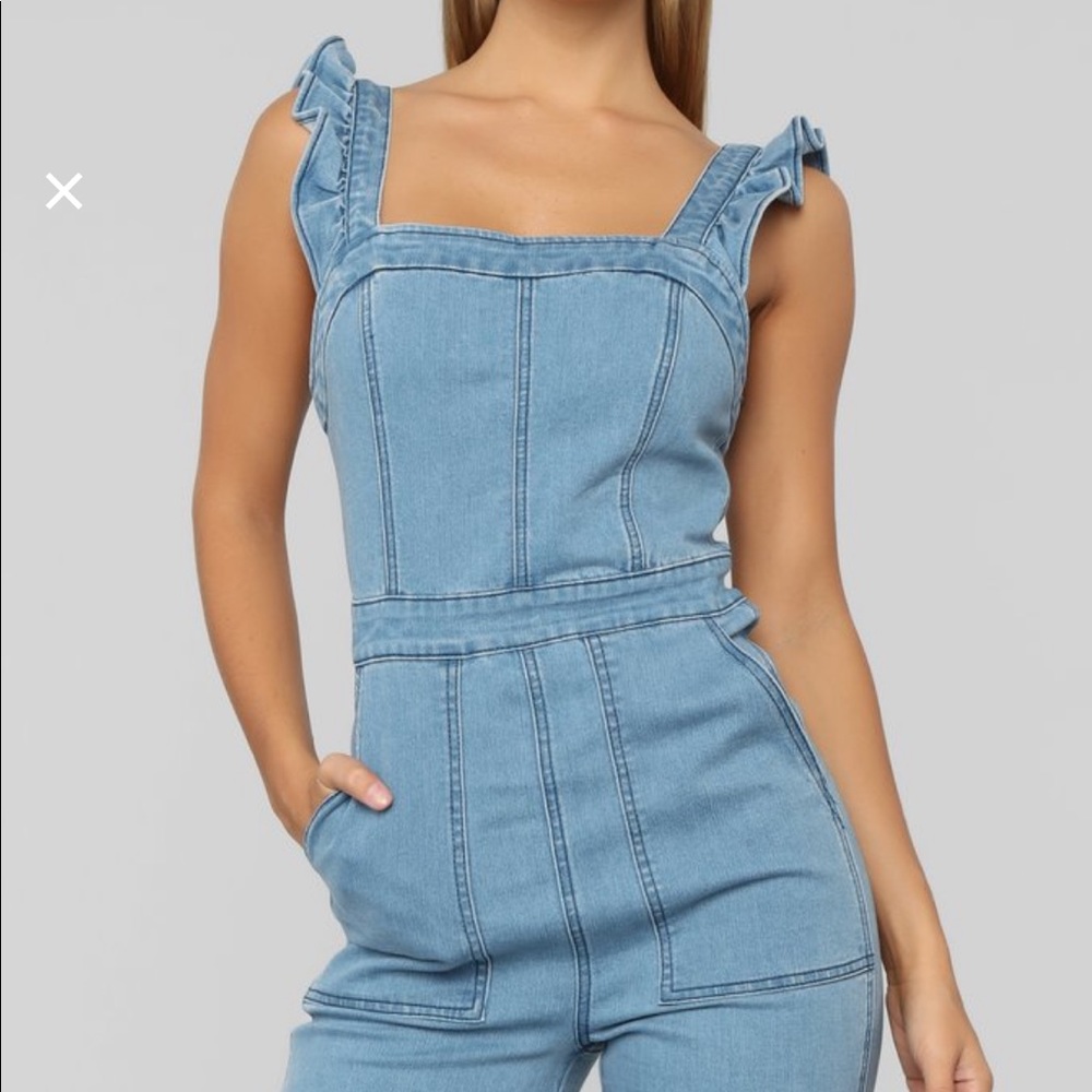 Fashion Nova denim jumpsuit